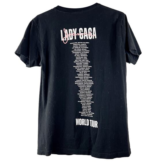 Lady Gaga Joanne Album Official Merchandise World Tour Black T-Shirt Size M - Picture 3 of 5